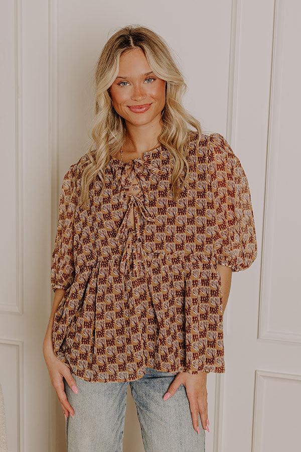 Impressions Whimsical Daydream Floral Top