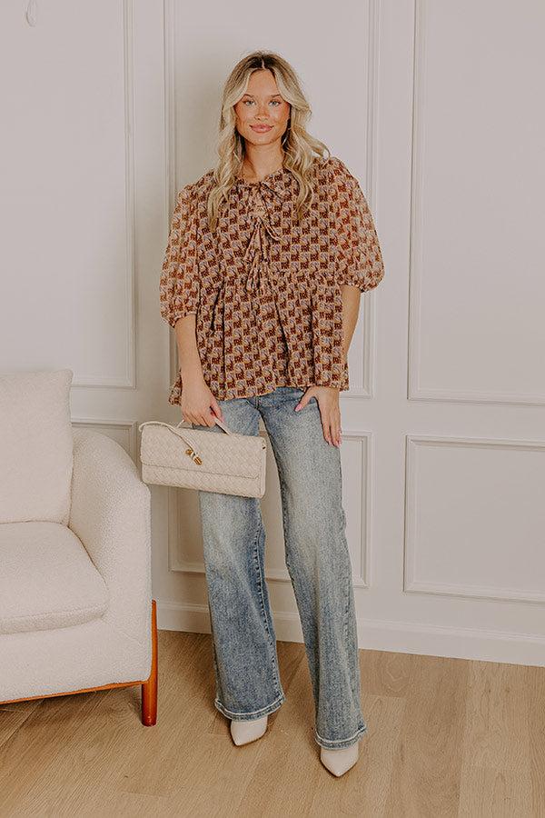 Impressions Whimsical Daydream Floral Top