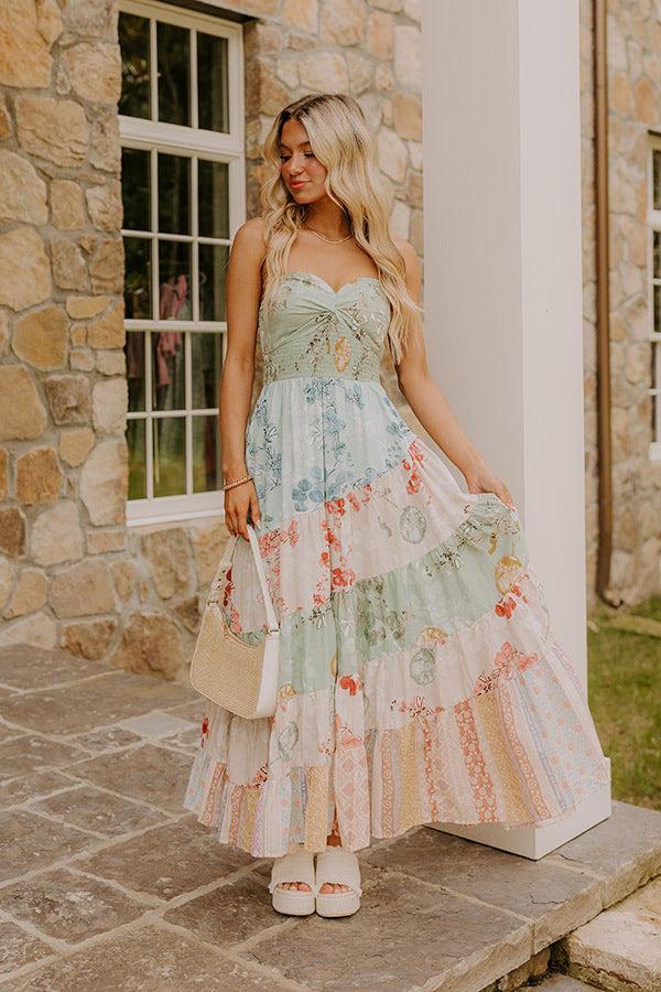 Impressions Whisk Me Away Floral Tiered Maxi Dress