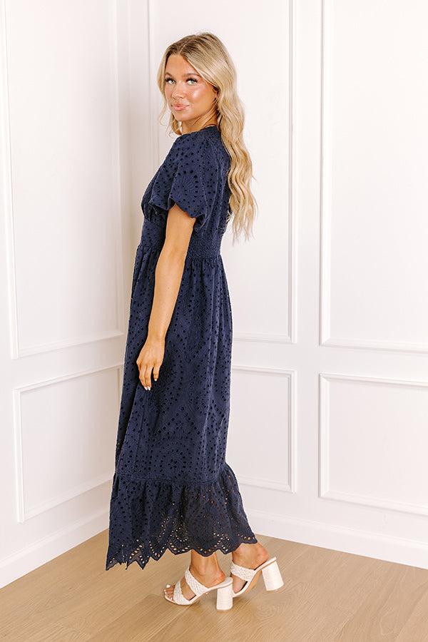 Impressions Whispered Charm Eyelet Maxi Dress