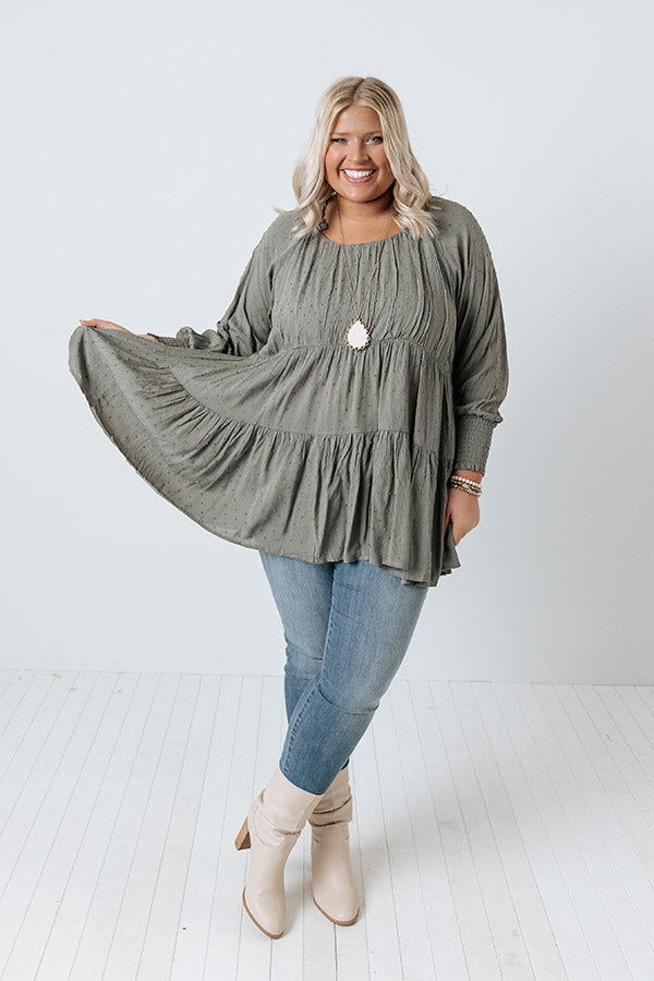 Impressions Whispering Winds Shift Top Curves