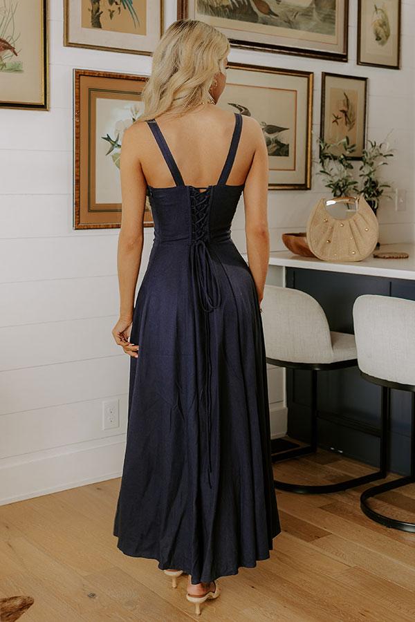 Impressions Willow Whisper Linen-Blend Midi Dress