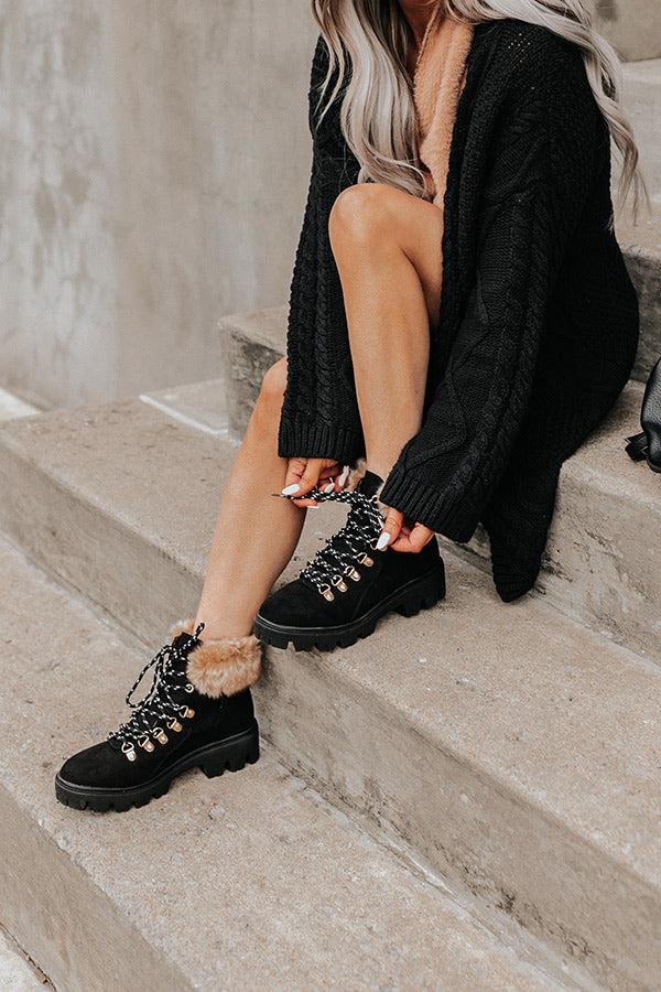 Impressions Winter Lane Faux Nubuck Boot In Black