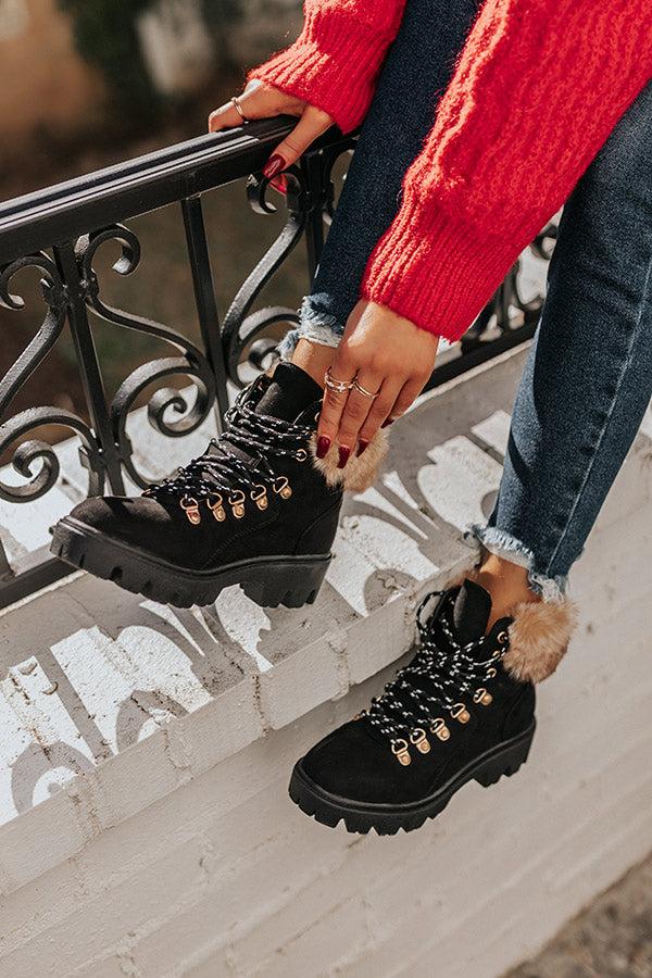Impressions Winter Lane Faux Nubuck Boot In Black