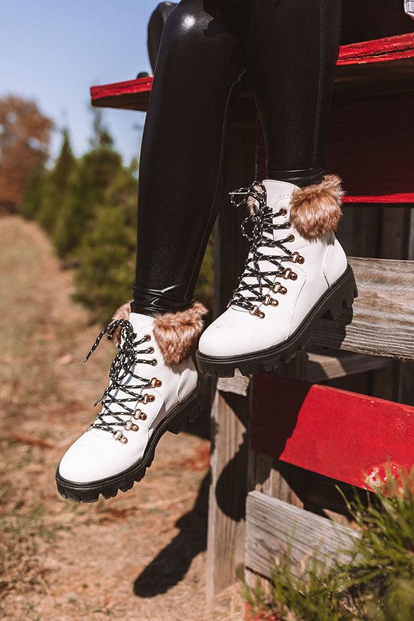 Impressions Winter Lane Faux Nubuck Boot In White