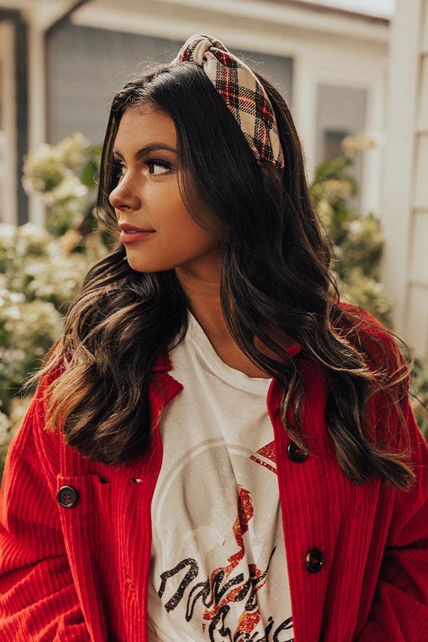 Impressions Wishing On Winter Plaid Headband