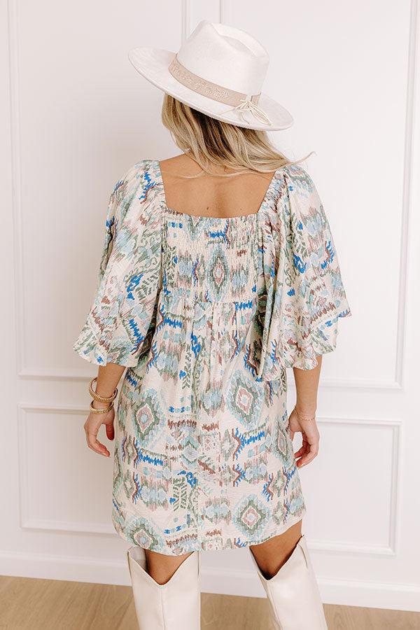 Impressions Wisteria Wonder Mini Dress In Sage