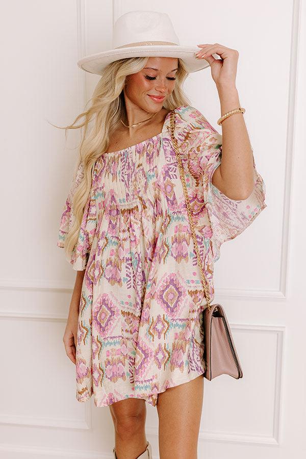 Impressions Wisteria Wonder Mini Dress in Violet