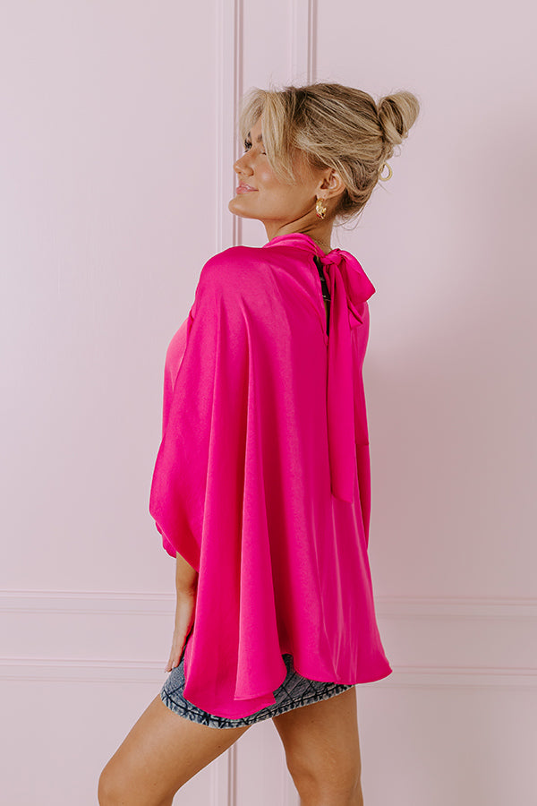 Impressions With You Always Shift Top In Hot Pink