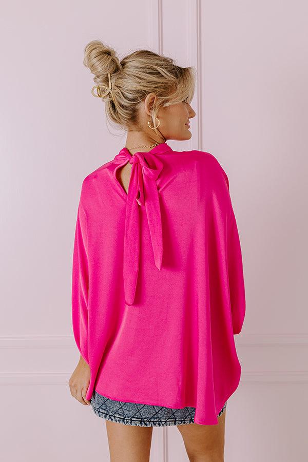 Impressions With You Always Shift Top In Hot Pink