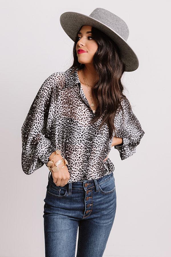 Impressions Witty Charm Leopard Top