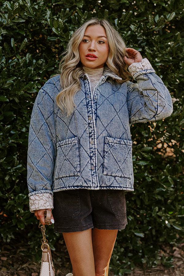 Impressions Woodland Walks Denim Quilted Jacket