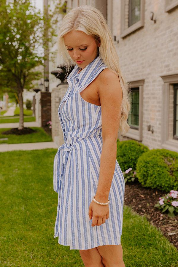 Impressions Yacht Club Social Stripe Mini Dress