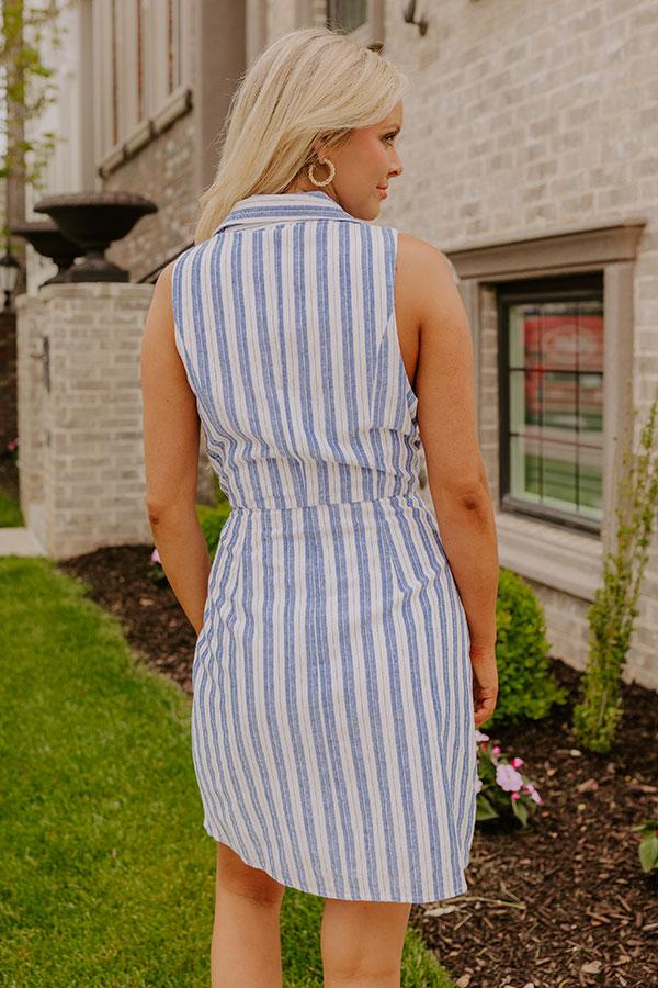 Impressions Yacht Club Social Stripe Mini Dress