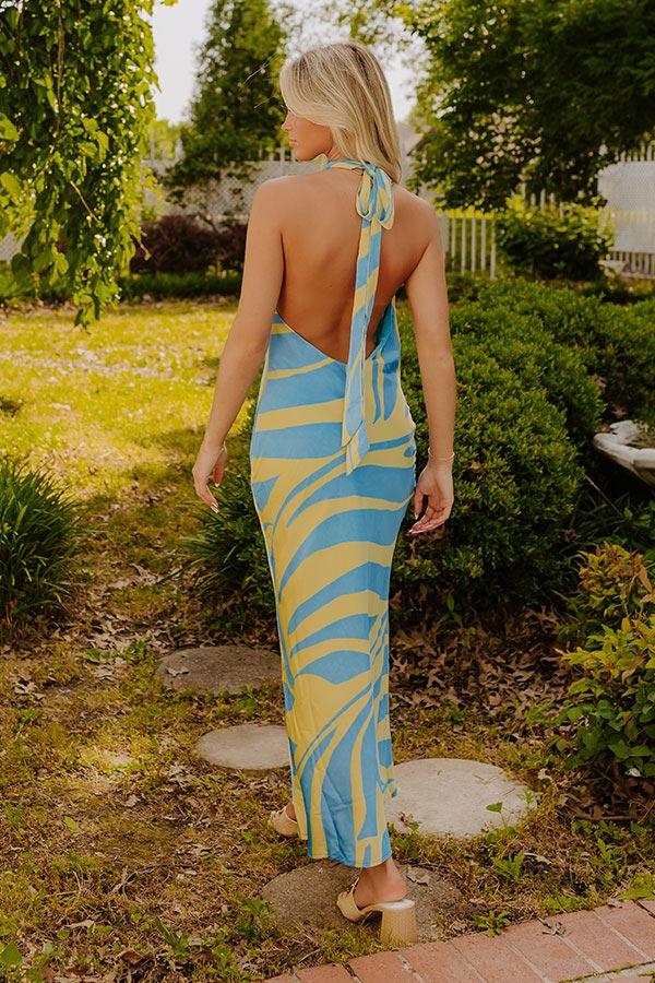 Impressions Zanzibar Dream Satin Maxi Dress