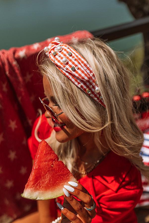 Impressions Inspiring Sights Embellished Headband In Orange