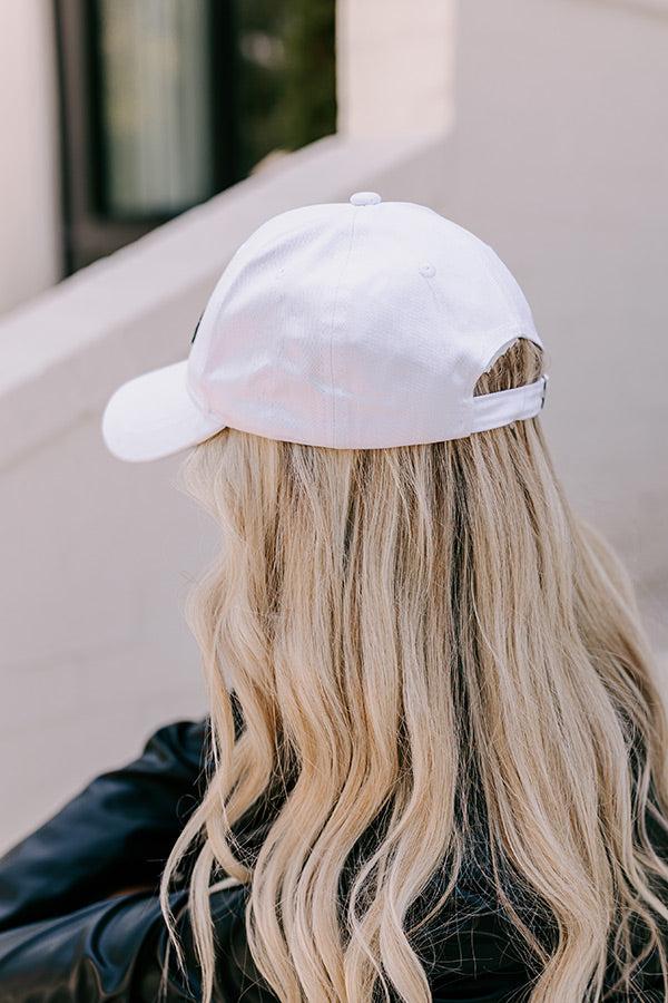 Impressions J'adore Embroidered Baseball Cap In White
