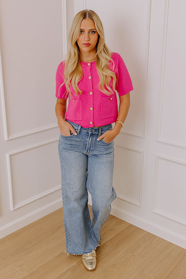 Impressions JUST USA Meredith High Waist Wide Leg Jean