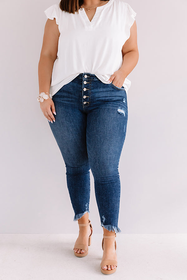 Impressions KanCan The Verona High Waist Frayed Skinny Curves