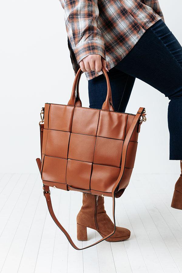 Impressions Keep It High Profile Faux Leather Tote In Maple