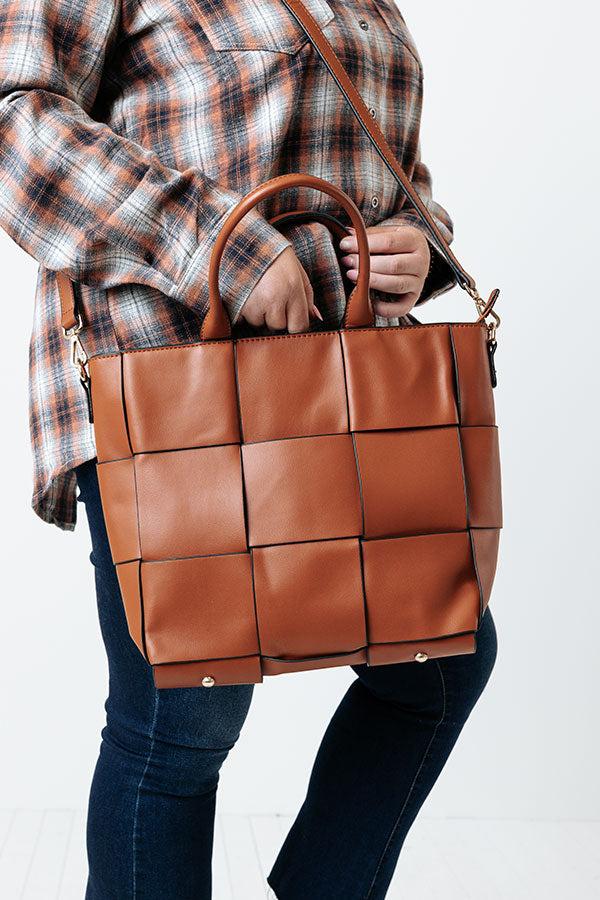 Impressions Keep It High Profile Faux Leather Tote In Maple