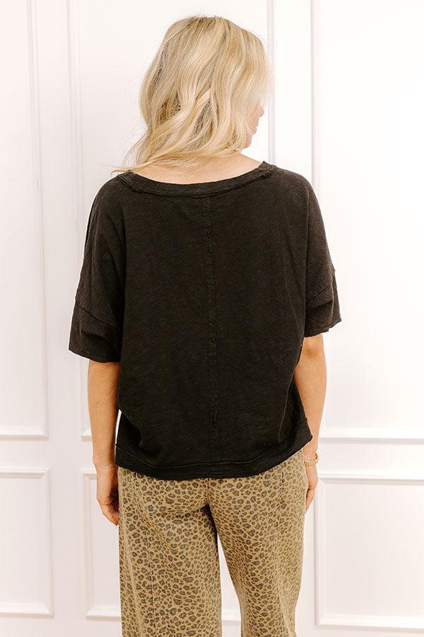 Impressions Keeping It Casual Heathered Tee In Black