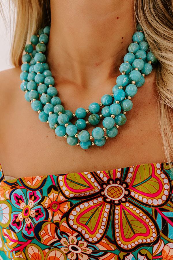 Impressions Lady Luck Layered Necklace In Turquoise