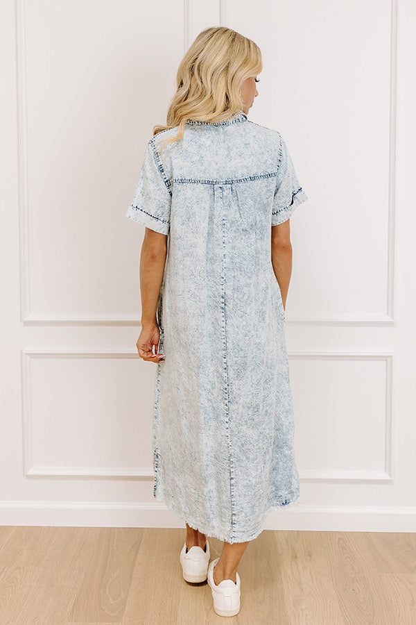 Impressions Lake Days Ahead Chambray Midi In Light Wash