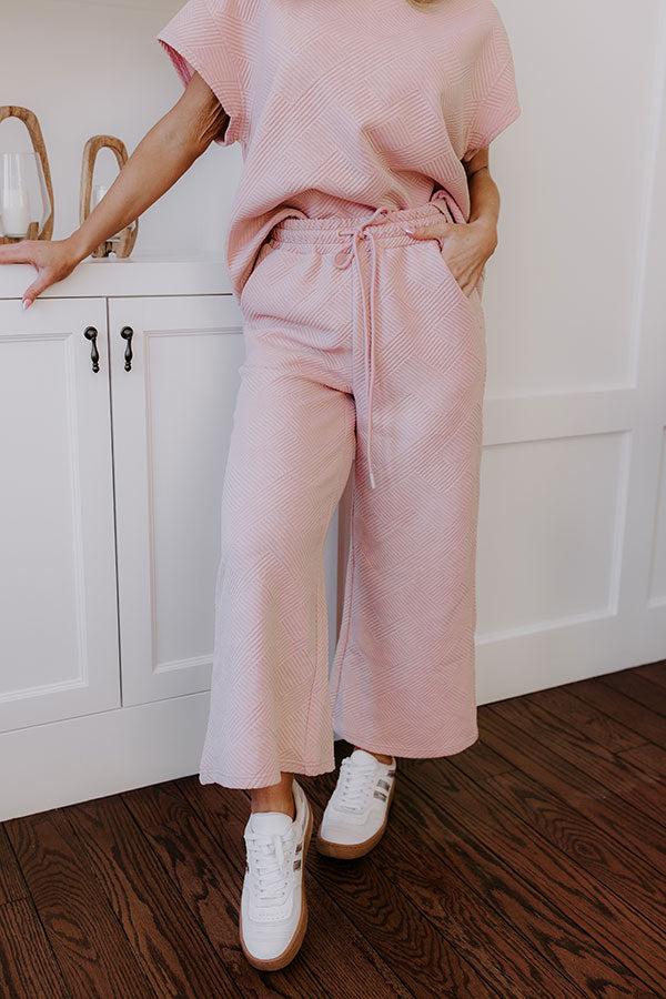 Impressions Lattes First High Waist Trousers In Light Pink