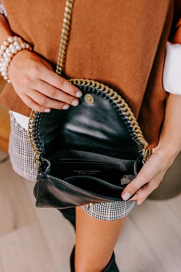 Impressions Leaving For London Faux Leather Crossbody In Black