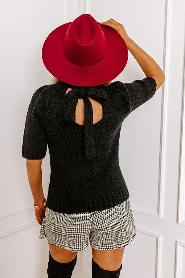 Impressions Like Clockwork Knit Sweater Top In Black
