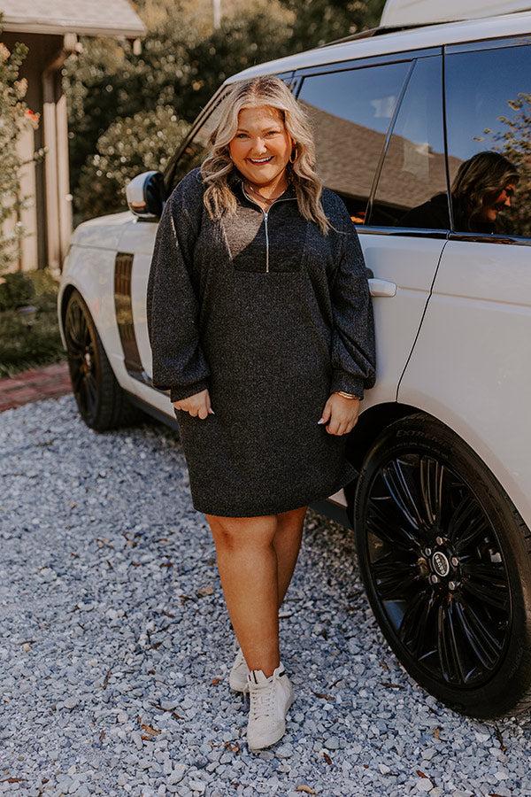 Impressions Lively Lattes Ribbed Sweater Dress Curves