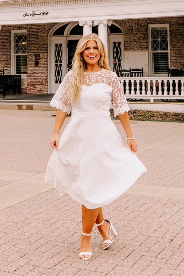 Impressions Long Lasting Love Embroidered Dress Curves