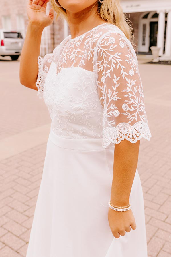 Impressions Long Lasting Love Embroidered Dress Curves