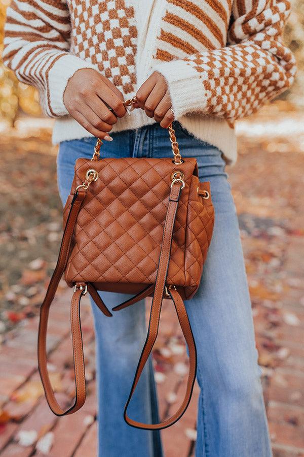 Impressions Looking At London Faux Leather Backpack In Maple