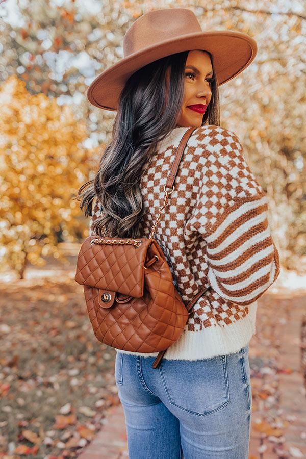 Impressions Looking At London Faux Leather Backpack In Maple