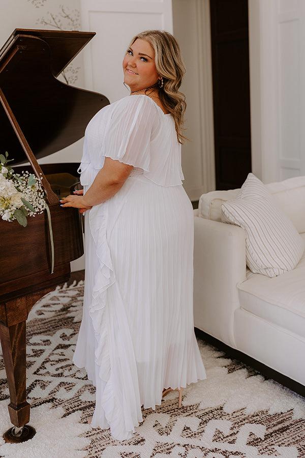 Impressions Lost In Your Eyes Pleated Maxi Dress Curves