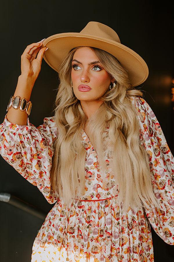 Impressions Love Of Lattes Felt Fedora In Iced Latte