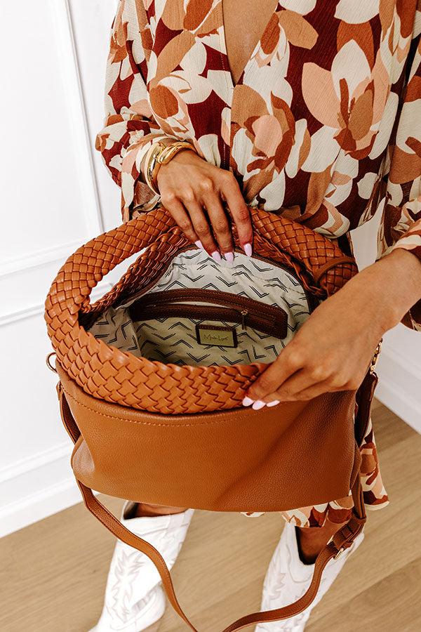 Impressions Luxe Lifestyle Faux Leather Tote In Brown