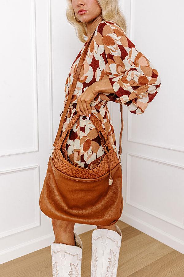 Impressions Luxe Lifestyle Faux Leather Tote In Brown