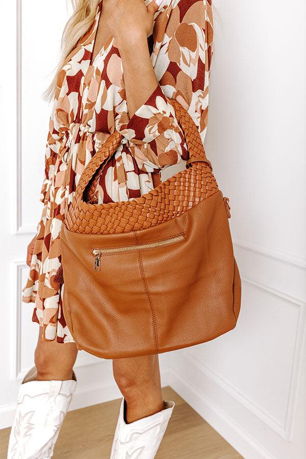 Impressions Luxe Lifestyle Faux Leather Tote In Brown