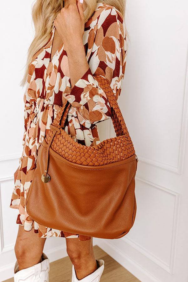 Impressions Luxe Lifestyle Faux Leather Tote In Brown