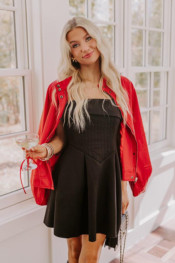 Impressions Luxe Lifestyle Scuba Mini Dress In Black