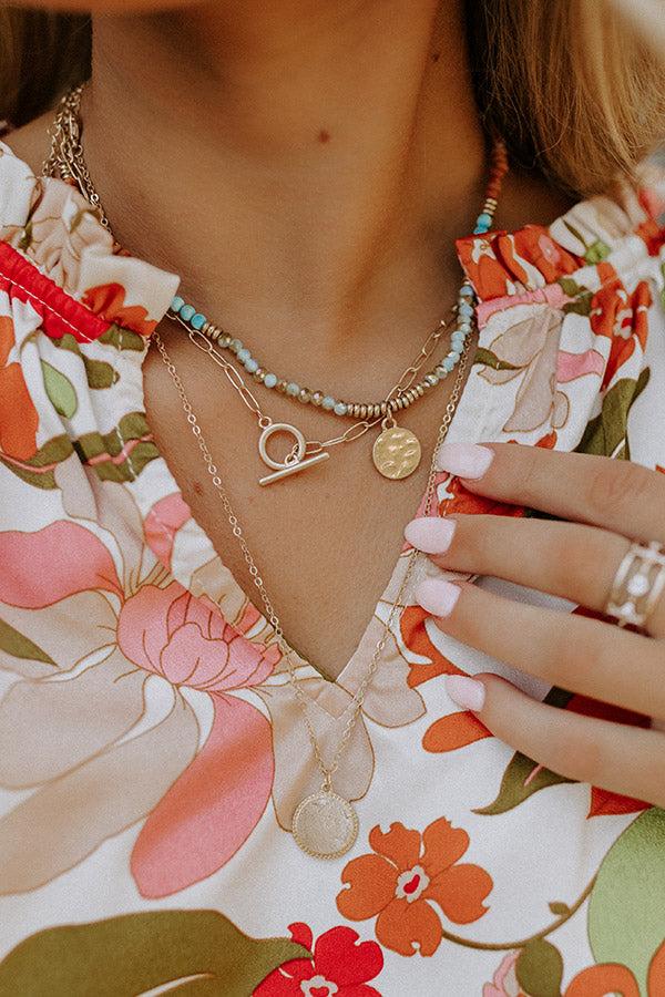 Impressions Magnolia Breeze Layered Necklace In Sky Blue