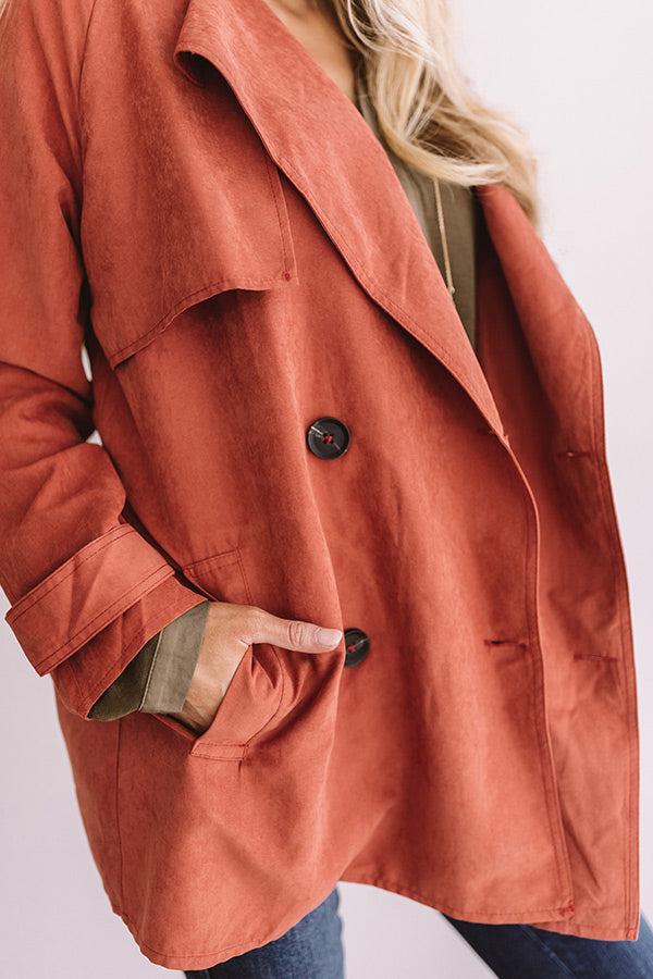 Impressions Manhattan Breeze Light Weight Jacket In Rust