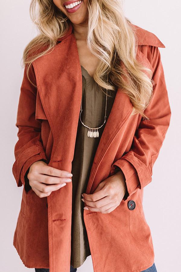 Impressions Manhattan Breeze Light Weight Jacket In Rust