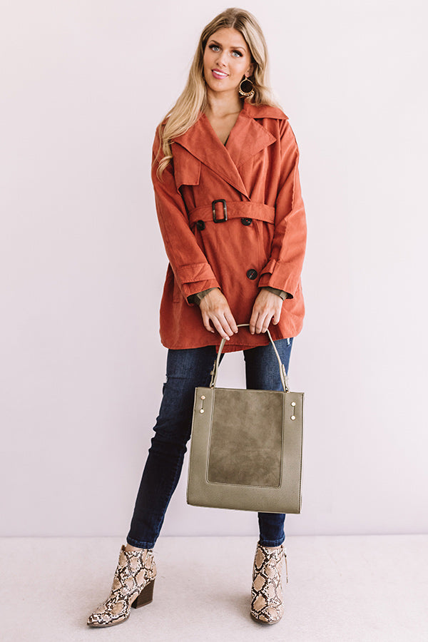 Impressions Manhattan Breeze Light Weight Jacket In Rust