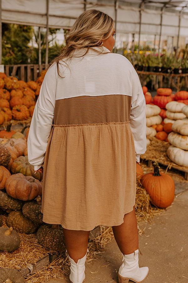 Impressions Maple Moments Color Block Mini Dress Curves