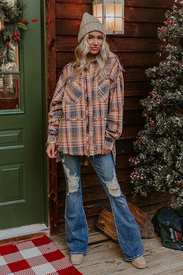 Impressions Meet Me By The Bonfire Oversized Flannel
