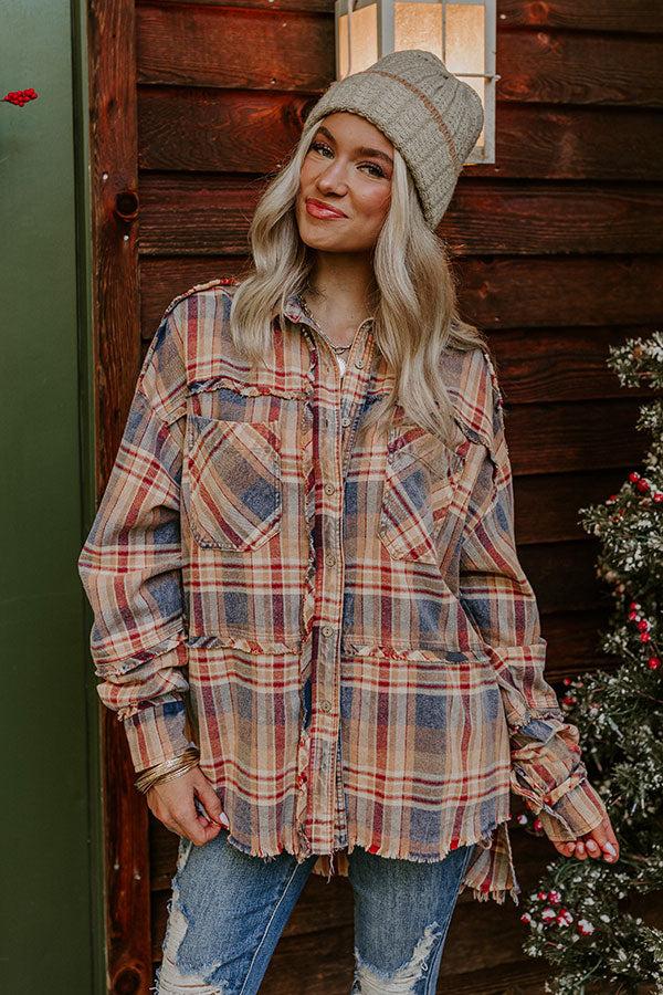 Impressions Meet Me By The Bonfire Oversized Flannel